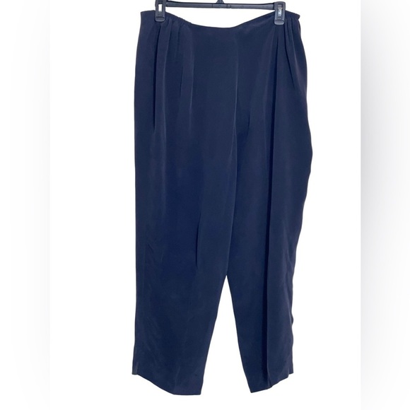 NWT Jones New York Navy Blue  Silk pants. Size 18 W New - old stock - Picture 4 of 8